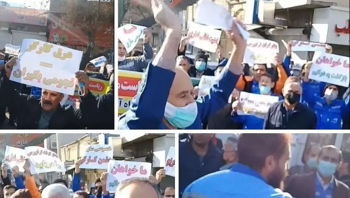 احتجاجات أهالي لرستان تزامنا مع وصول رئيسي لهذه المحافظة