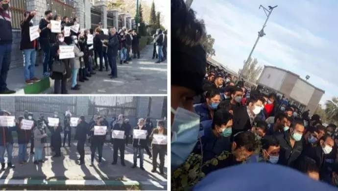 احتجاجات في إيران من أصحاب الأسهم إلى العاملين وكوادر المستشفيات – 22 ديسمبر