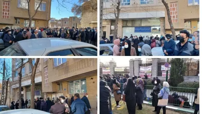 احتجاجات متقاعدين في مدن مختلفة بإيران بشعار يجب الإفراج عن المعلم السجين