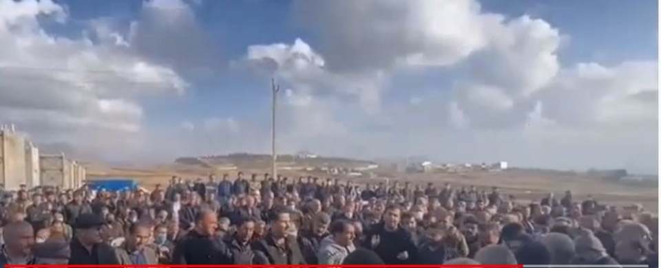 تجمع احتجاجي لأهالي كامياران اعتراضًا على إعدام حيدر قرباني