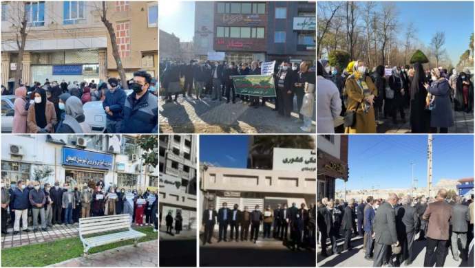 وقفات احتجاجية للمتقاعدين التربويين فى 18 محافظة في إيران