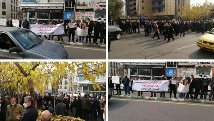 20 حركة احتجاجية شعبية في إيران في يوم الأحد 19 ديسمبر