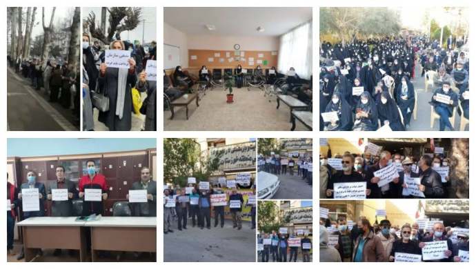 78 حركة احتجاجية في إيران يوم الأحد 12 ديسمبر