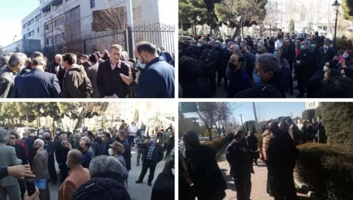 تجمعات احتجاجية للمتقاعدين في عدة مدن إيرانية مع إضراب حاشد للمعلمين