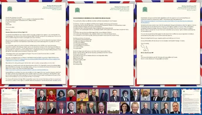 رسالة من اللجنة البرلمانية البريطانية لإيران حرة إلى وزيرة الخارجية ليز تيراس