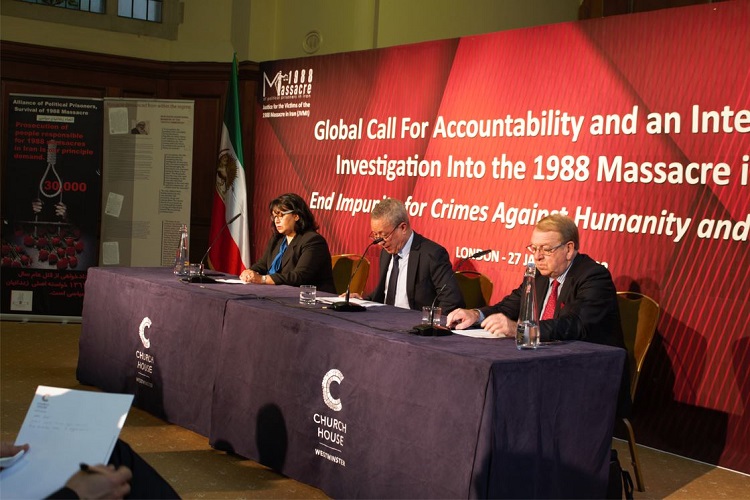 مؤتمر صحفي في لندن؛ دعوة غير مسبوقة من 462 من مسؤولي الأمم المتحدة بتحقيق فوري في مجزرة 1988 في إيران