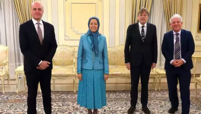 مریم رجوي تلتقي برئيسي الوزراء السابقين في بلجيكا والسويد ورئيس البرلمان البريطاني السابق في باريس