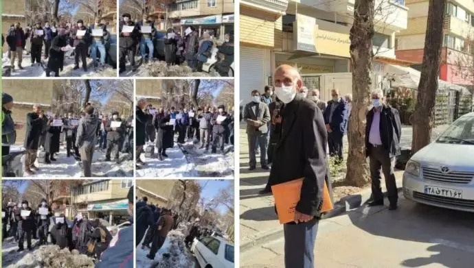 وقفات احتجاجية للمعلمين المتقاعدين في طهران وشيراز وسنندج وعدة مدن أخرى في إيران