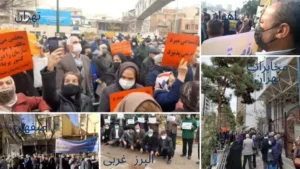 احتجاجات المتقاعدين في 8 محافظة إيرانية