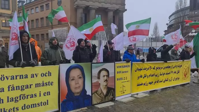 إيرانيون في ستوكهولم يطالبون بمحاكمة خامنئي ورئيسي – 21 فبراير