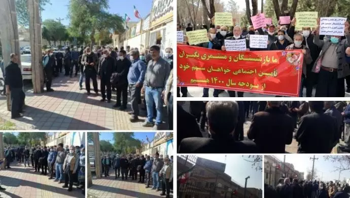 احتجاجات المتقاعدين في أرجاء إيران بهتاف نحن جياع وعاطلين ونكره الظالم