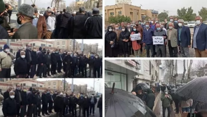 تجمعات احتجاجية للعمال والمتقاعدين في المدن الإيرانية - الأحد 20 فبرایر