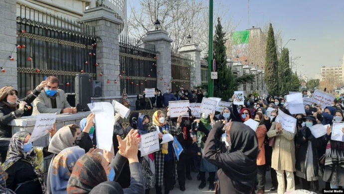 مظاهرات المعلمين في أكثر من 100 مدينة في أنحاء إيران- 22 فبراير