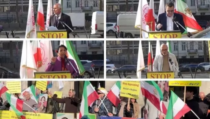 إيرانيون يتظاهرون في بروكسل للمطالبة بمحاسبة قادة نظام الملالي