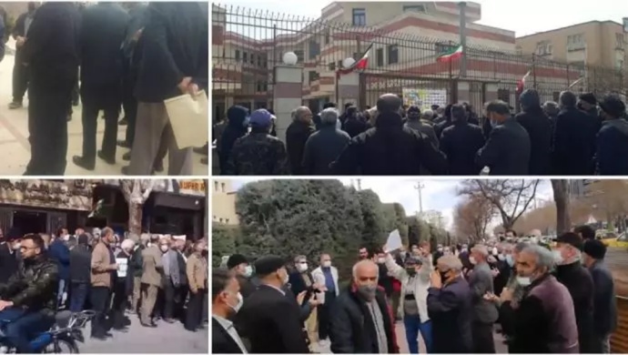 تجمعات احتجاجية للمتقاعدين في مدن إيران - الأحد 6 مارس