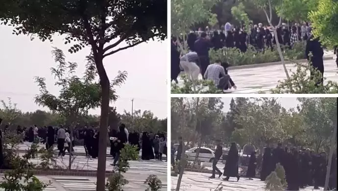 بث شعارات الموت لخامنئي ورئيسي في مدينة مشهد- 15 أبريل