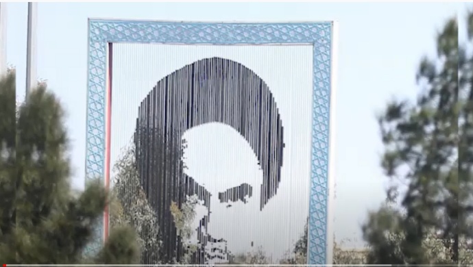 صيحات رعب نظام الملالي من إحراق تمثال خميني الكبير في مدينة قم