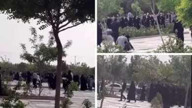 بث شعارات الموت لخامنئي ورئيسي في مدينة مشهد- 15 أبريل