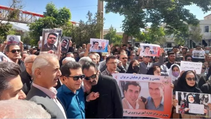 لليوم الثاني على التوالي.. تجمع احتجاجي للمعلمين في مدينة مريوان