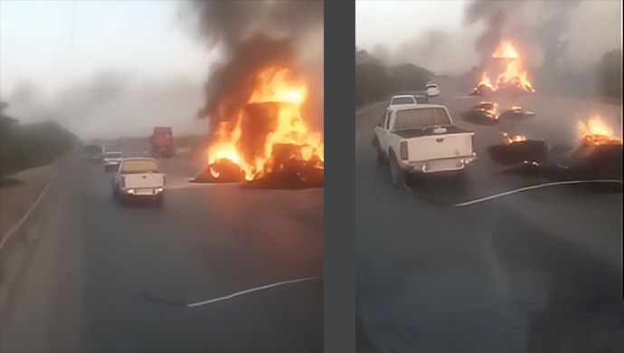 الليلة التاسعة لاستمرار انتفاضة أبناء خوزستان، وقطع طريق الأهواز - أنديمشك