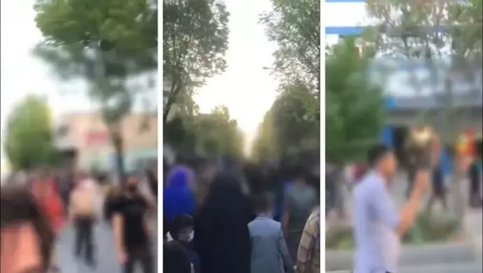 مظاهرة حاشدة لأهالي مدينة شهر كرد ضد نظام الملالي  - الخميس 12 مايو