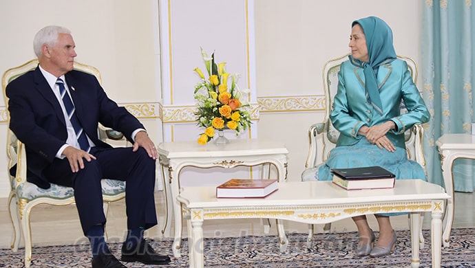 رسائل صريحة لزيارة مايك بنس إلى أشرف 3 ولقائه بمجاهدي خلق