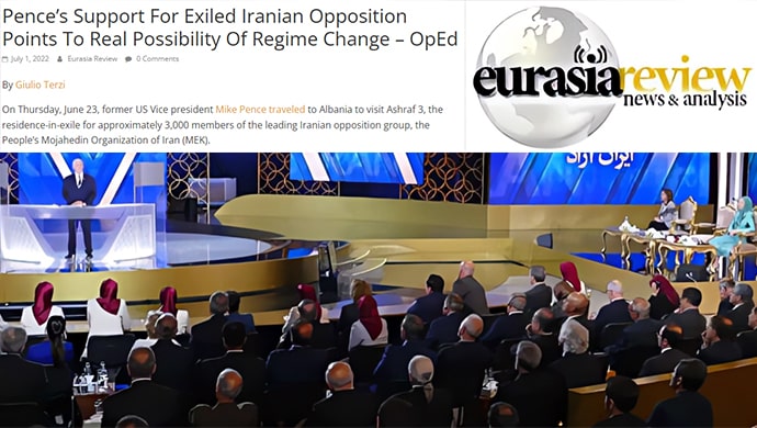 دعم بنس للمعارضة الإيرانية في المنفى يشير إلى إمكانية حقيقية لتغيير النظام