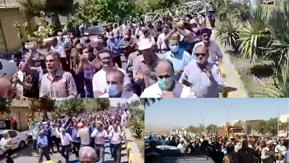 مظاهرات للمتقاعدين في عشرات المدن الإيرانية رئيسي عدوالله