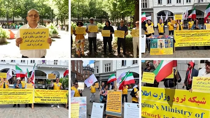 مظاهرات الإيرانيين في لندن وغوتنبرغ وأتلانتا وأوسلو وميونيخ وبرلين ضد مشروع القانون المخزي لنقل الإرهابيين إلى نظام الملالي