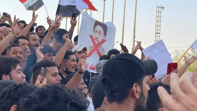 بغداد .."إيران لن تحكم العراق".. مظاهرة تهتف ضد نظام الملالي