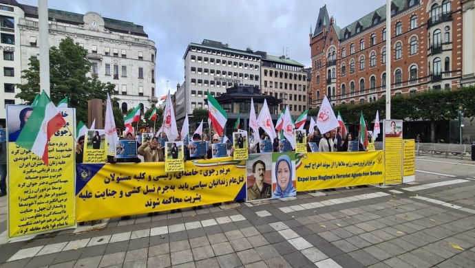 مظاهرات الإيرانيين في باريس وبرلين واسلو ضد نظام الملالي