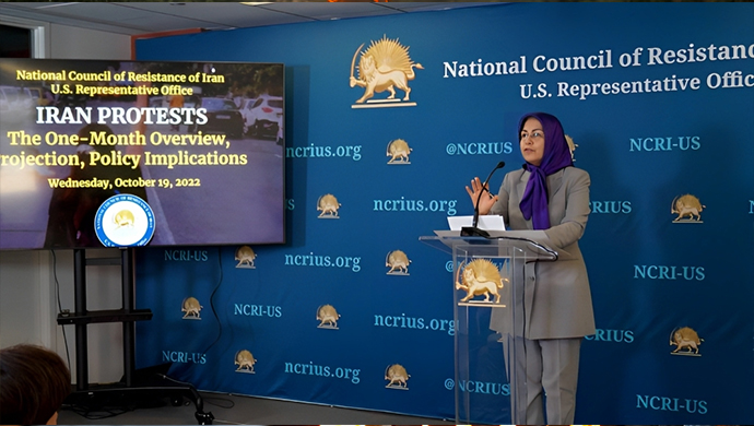 إيجاز صحفي في واشنطن حول انتفاضة الشعب الايراني في دخولها الشهرالثاني ومألاتها