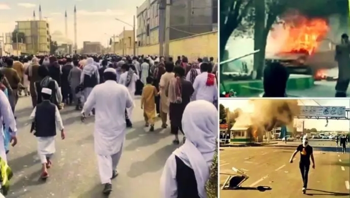 انتفاضة المواطنين البلوش في زاهدان وإيرانشهر وخاش وراسك وسراوان وجابهار: الموت لخامنئي والموت للحرس 