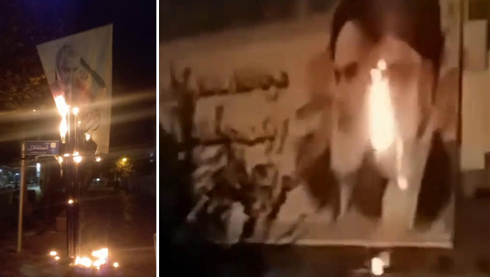 نيران غضب المواطنين على الرموز والمؤسسات الحكومية في مدن إيران المختلفة