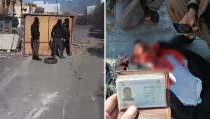 مهاباد – مظاهرات آلاف المواطنين وإحراق قاعدة للباسيج – الجمعة 18 نوفمبر