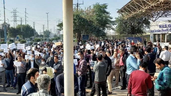 تقريرعن الانتفاضة في يومها الـ 93 - إضراب موظفي النفط الرسميين وإضرام النار في مراكز القمع