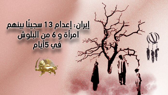 إيران: إعدام 13 سجينًا بينهم امرأة و 6 من البلوش في 5أيام