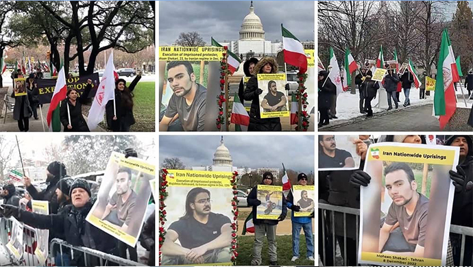 برن وزوريخ - مظاهرات لأنصار منظمة مجاهدي خلق احتجاجا على الإعدامات الجنائية مجيد رهنورد ومحسن شكاري