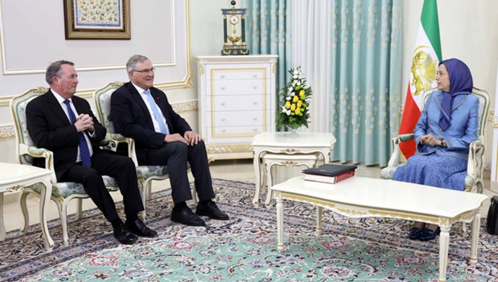 لقاء وحوار بین وزيري دفاع إنجلترا وألمانيا السابقين مع مريم رجوي وزيارة أشرف 3