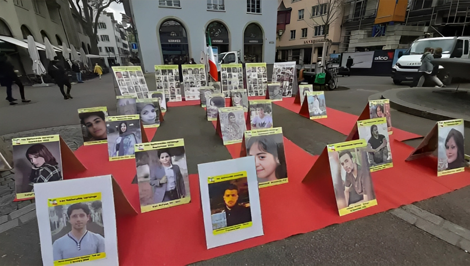سويسرا- إقامة معرض شهداء الانتفاضة الإيرانية