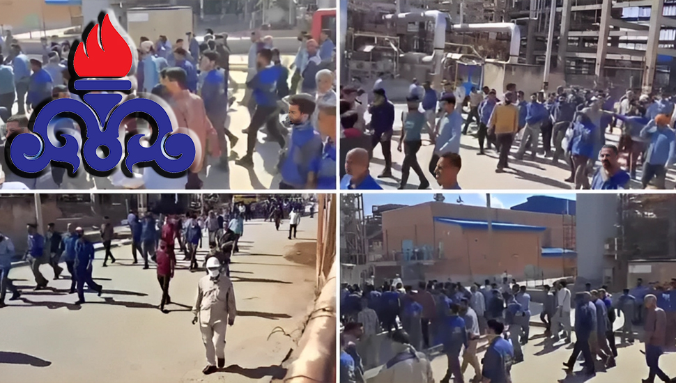 إضرابات عمال النفط والبتروكيماويات في دهلران وعسلوية وکجساران ويزد وآبادان