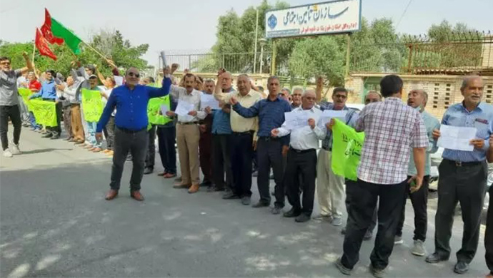 تظاهرة لمتقاعدي الضمان الاجتماعي في شوش وتجمع الممرضات في كردستان