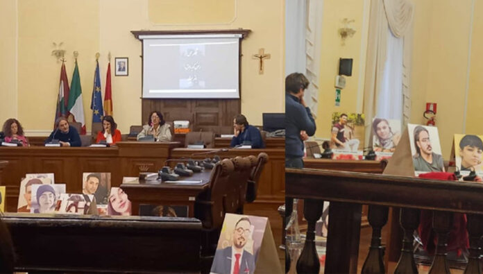 عقد اجتماع صوت الثورة الإيرانية في مكتب المجلس البلدي لمدينة سولمونا بإيطاليا