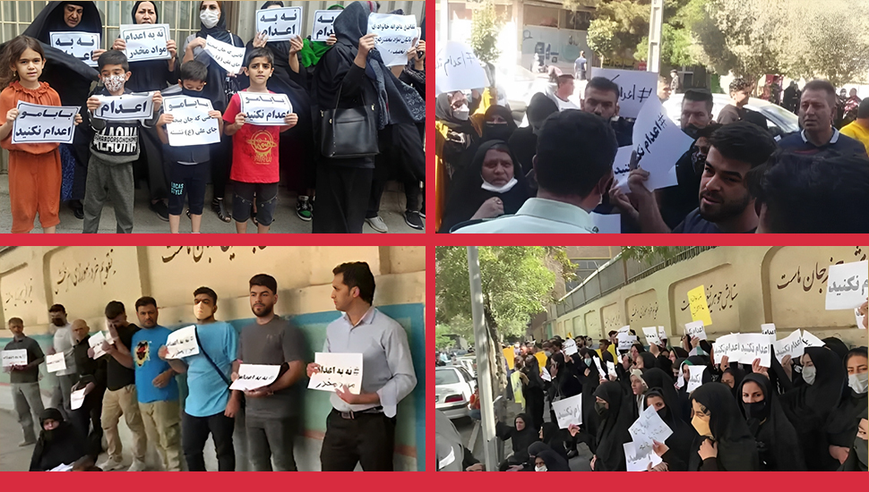 تجمع احتجاجي لعائلات السجناء المحكوم عليهم بالإعدام أمام القضاء في طهران وبندر عباس