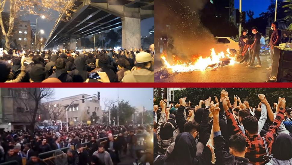 دوي هتافات الموت لخامنئي، اللعنة على خميني في طهران 