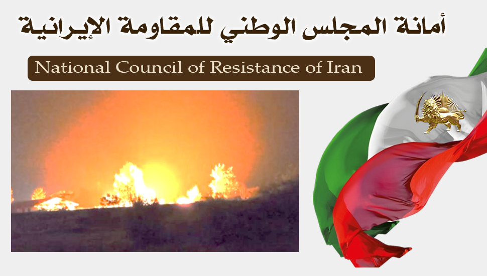 استهداف شباب الانتفاضة مقر الباسيج لقوات الحرس في مدينة فومن