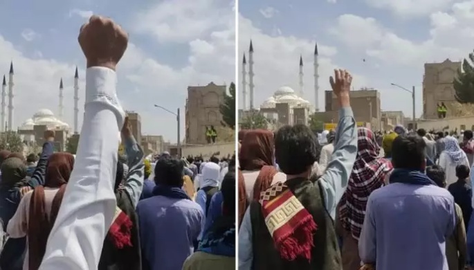 تظاهرات اهالي زاهدان بشعار "خامنئي قاتل وحكومته باطلة" - الجمعة 19 مايو