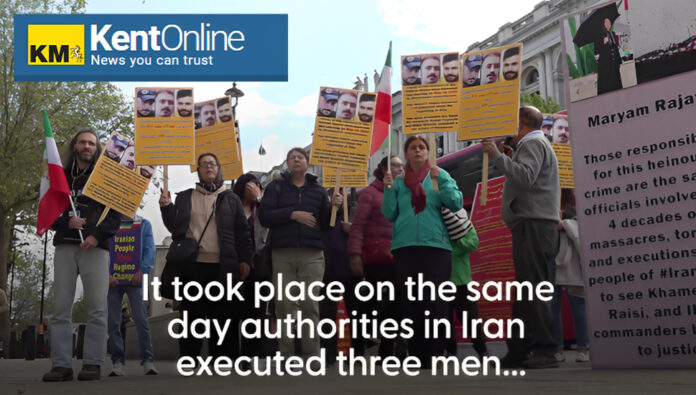 لندن - مظاهرة خارج داونينج ستريت بعد عمليات الإعدام في إيران 
