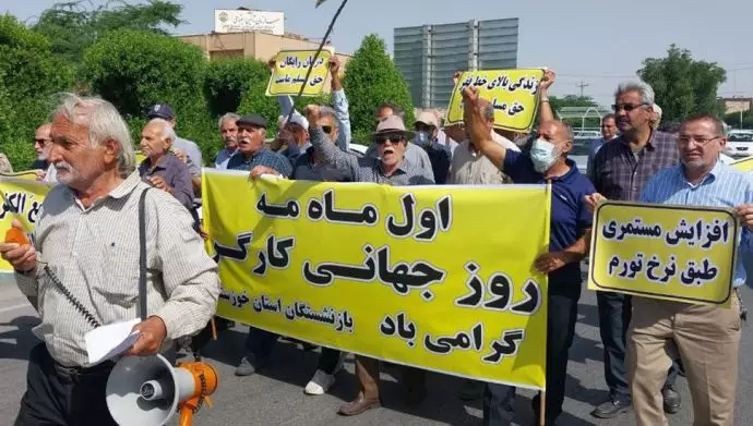 يوم العمال العالمي: تجمعات احتجاجية للعمال والمتقاعدين في عدة مدن إيرانية