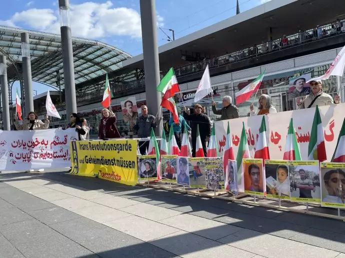 كولونيا - مظاهرة أنصار مجاهدي خلق لدعم الانتفاضة الوطنية الإيرانية والتضامن معها 